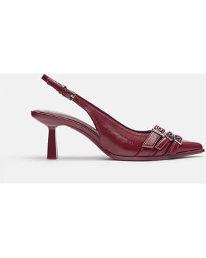 Pull&Bear Chaussures à talon haut avec boucle - imprimé - Rose