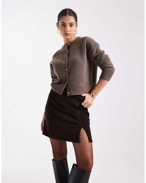 Vero Moda Corduroy Notch Front Mini Skirt - Multicolour