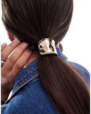 ASOS Elastico Per Capelli Con Dettaglio Martellato Dorato - Nero