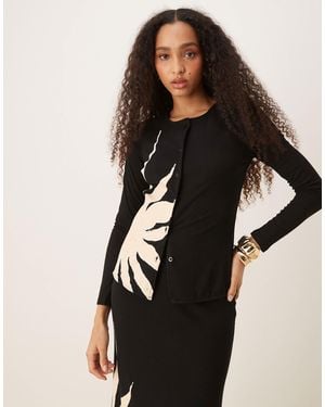 Never Fully Dressed Fitted Cardigan Co-ord - Black