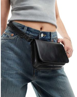 Mango Leather Bum Bag - Blue