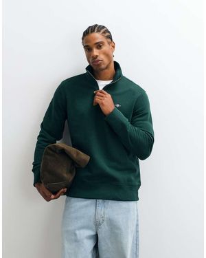 GANT Regular Fit Shield Logo Half Zip Jumper - Green
