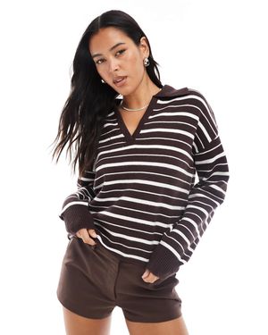 4th & Reckless – pullover aus strick mit streifen - Schwarz