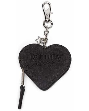 Tommy Hilfiger Monedero Negro En Forma De Corazón De