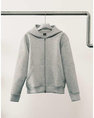 Jack & Jones Oversized Hoodie With Double Zip - Grey