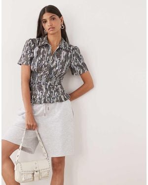 Collusion Cinched Waist Shirt - Multicolour