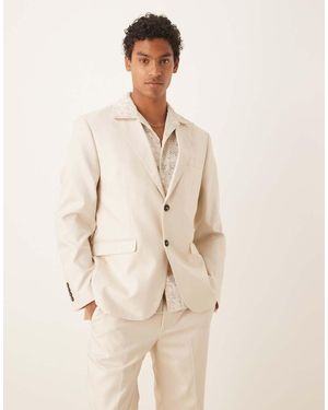 SELECTED Americana Color Crema De Corte Estándar Ascot De -Blanco - Neutro