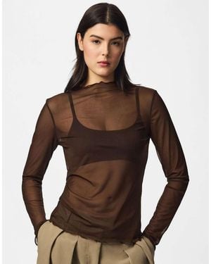 Pieces Top - Brown