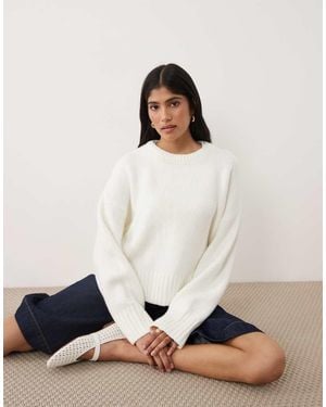 Cotton On Luxe Crew Neck Jumper - Natural