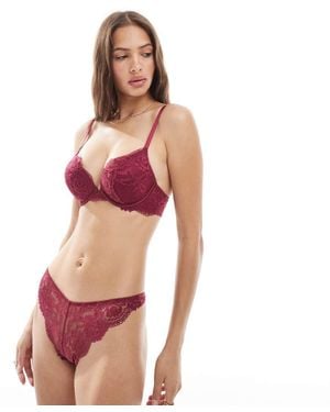 New Look Lace Thong - Red