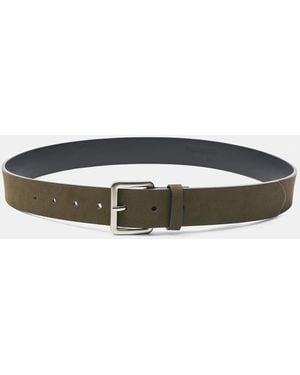 Pull&Bear Leather Effect Belt - Green