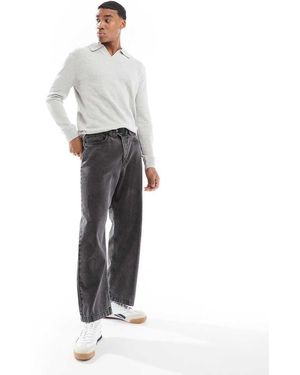 River Island Maglione Chiaro Con Scollo Aperto - Bianco