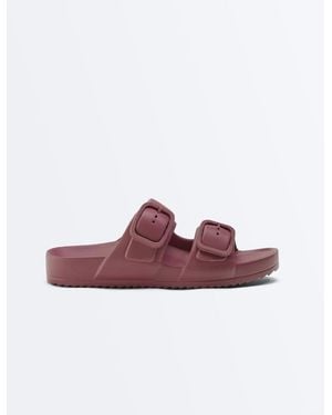 Oysho Beachwear Buckle Sandal - Brown