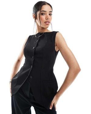 ASOS Corset Boat Neck Waistcoat - Blue