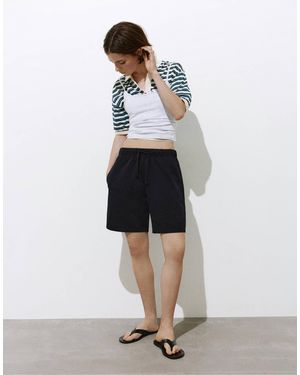 Pull&Bear Bermuda à taille élastique - Blanc