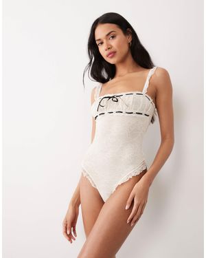 Wild Lovers Celeste Lace Bodysuit - White