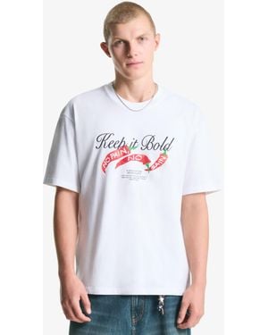 Bershka – kurzärmliges t-shirt - Weiß