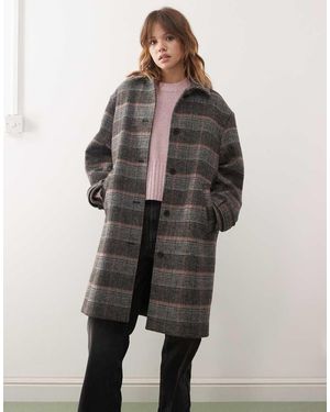 Monki Cappotto Taglio Lungo - Grigio