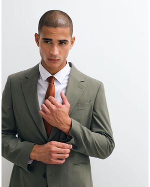 ASOS Blazer slim en kaki moyen - Gris