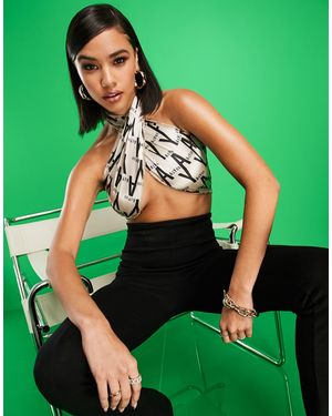 AsYou As you – bandeau-schal-oberteil mit monogramm-druck - Grün