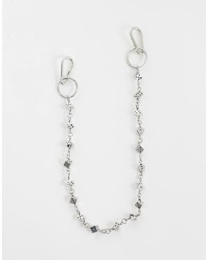 ASOS Dice Jeans Chain - White