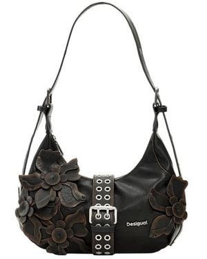 Desigual Small Bag Flower Appliqués - White