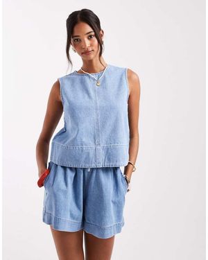 Pieces Top - Blu