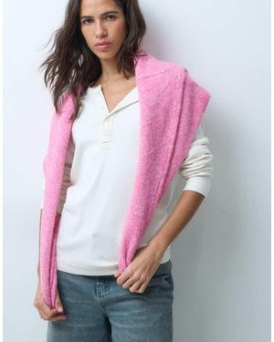 Abercrombie & Fitch Top Serafino A Costine A Maniche Lunghe Girocollo - Rosa