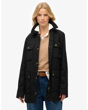 Superdry Wax Jacket - Black