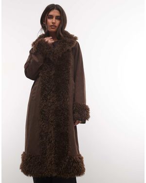 Noisy May Jas Met Faux-Fur Afwerking - Bruin