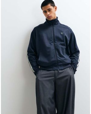 Fred Perry Tweekleurig Mesh Tape Co-Ord Trainingsjack - Blauw