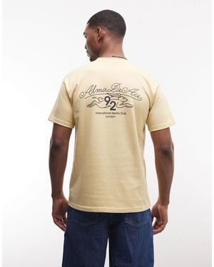 Alma de Ace Hare Sports Back And Chest Print Logo T-shirt - Blue