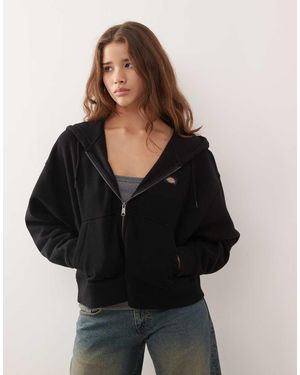 Dickies Sudadera Negra Con Capucha Y Cremallera Oakport De - Negro