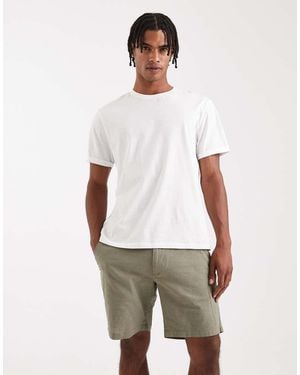 Jack & Jones Linen Mix Shorts - White