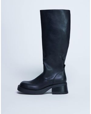 TOPSHOP Layla Chunky Chelsea Boots in Blue Lyst