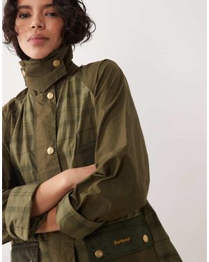 Barbour Modern Beadnell Tartan Cotton Jacket - Natural