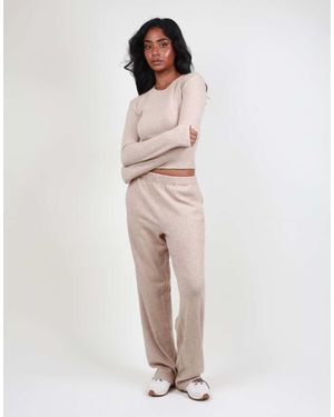 SIMMI Heavyweight Knit Straight Leg Trouser - Natural