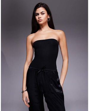 Oh Polly Strapless Bodysuit - Black