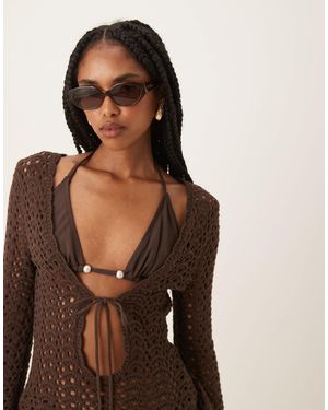Lu Goldie Eliana Abstract Sunglasses - Brown