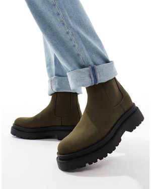 ASOS Stivaletti Kaki Con Suola Spessa - Blu