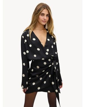 Loavies Graceful Gleam Dress With Dots - Black