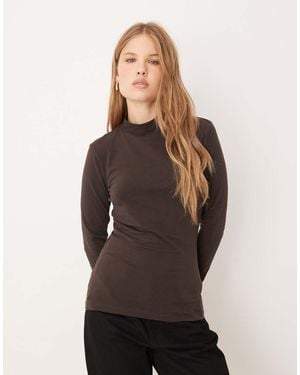 Jdy Roll Neck Top - Brown