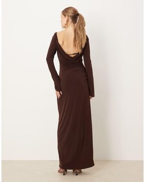 Pretty Lavish Vestito Lungo - Marrone
