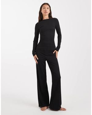 Miss Selfridge Sculpted Wide Leg Trousers - White
