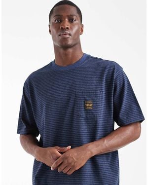 Levi's Camiseta Oscuro Estilo Worker Con Bolsillo Workwear - Azul