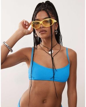 Collusion Mix And Match Crinkle Bralet - Blue
