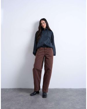 TOPSHOP Vaqueros Marrón Holgados De Talle Bajo Lowrie De - Azul