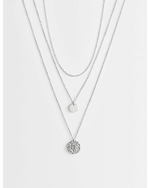 TOPSHOP Oliver Waterproof Stainless Steel Multi Layer Necklace - White
