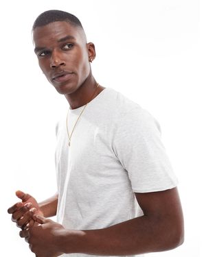 Brave Soul T-shirt à manches courtes et ourlet brut - écru - Blanc