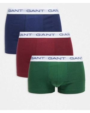 GANT 3-Pack Trunks With Logo Waistband - Red